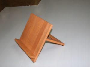 Oak Wood book display stand. Made in USA. 10" x 10" face.